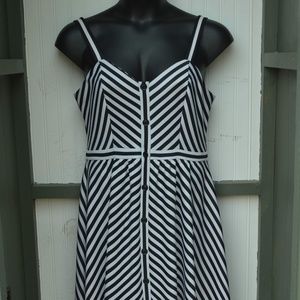 NY&CO Eva Mendes Striped Midi Dress